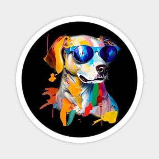 Cool dog painting Magnet